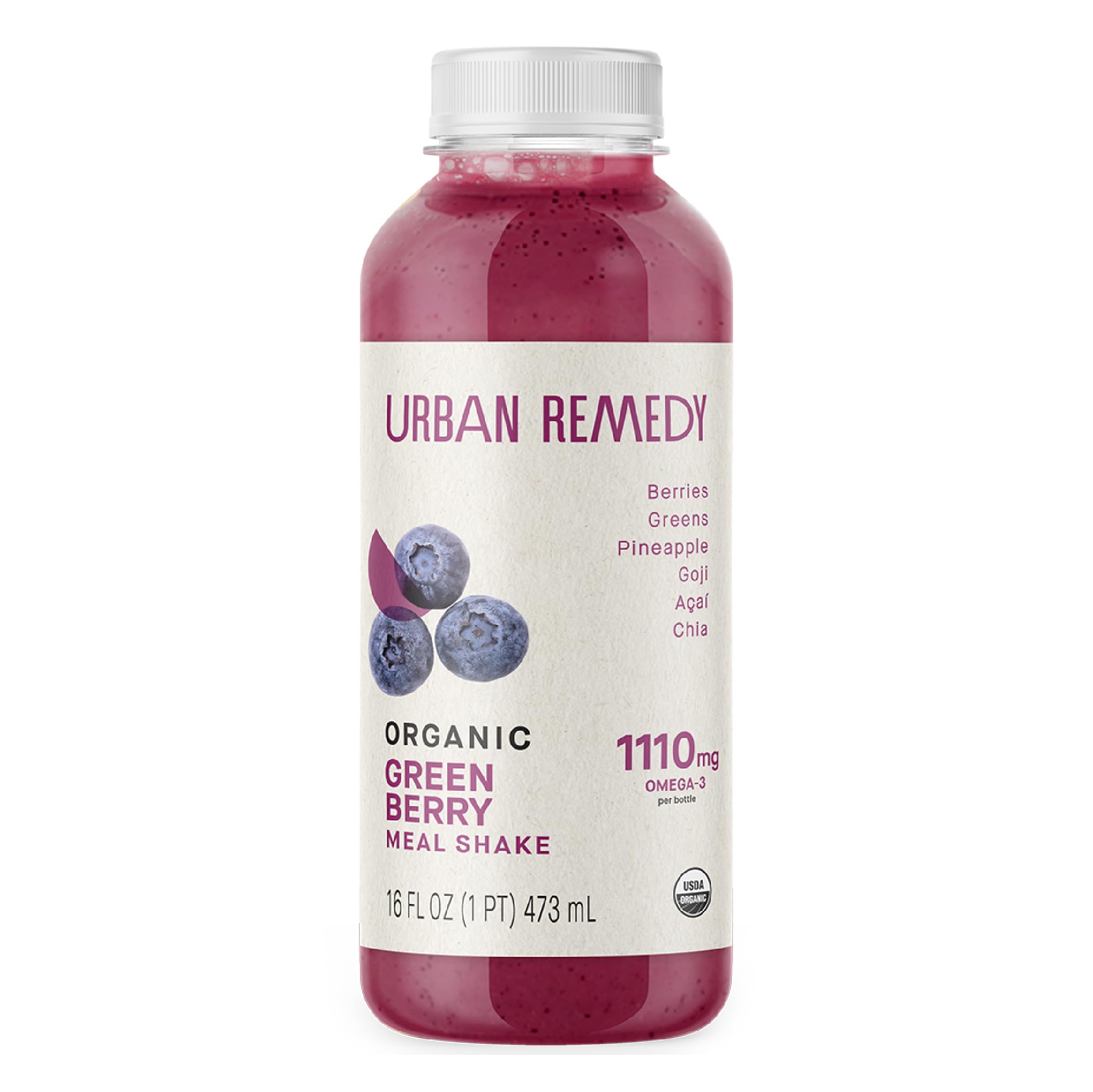 Urban Remedy Organic Green Berry Meal Replacement Shake, 16 fl oz