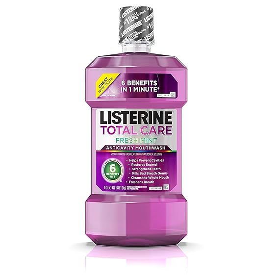 Listerine Total Care Anticavity Fluoride Mouthwash, 6