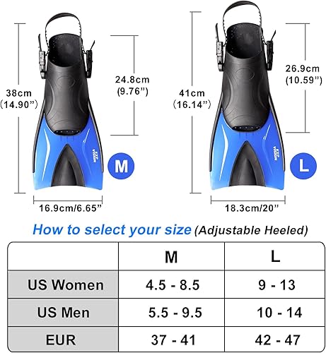 Miniatura 5 de Juego de máscara de esnórquel, equipo de esnórquel para adultos, máscara de buceo panorámico y kit de esnórquel y aletas de buceo con bolsa de viaje