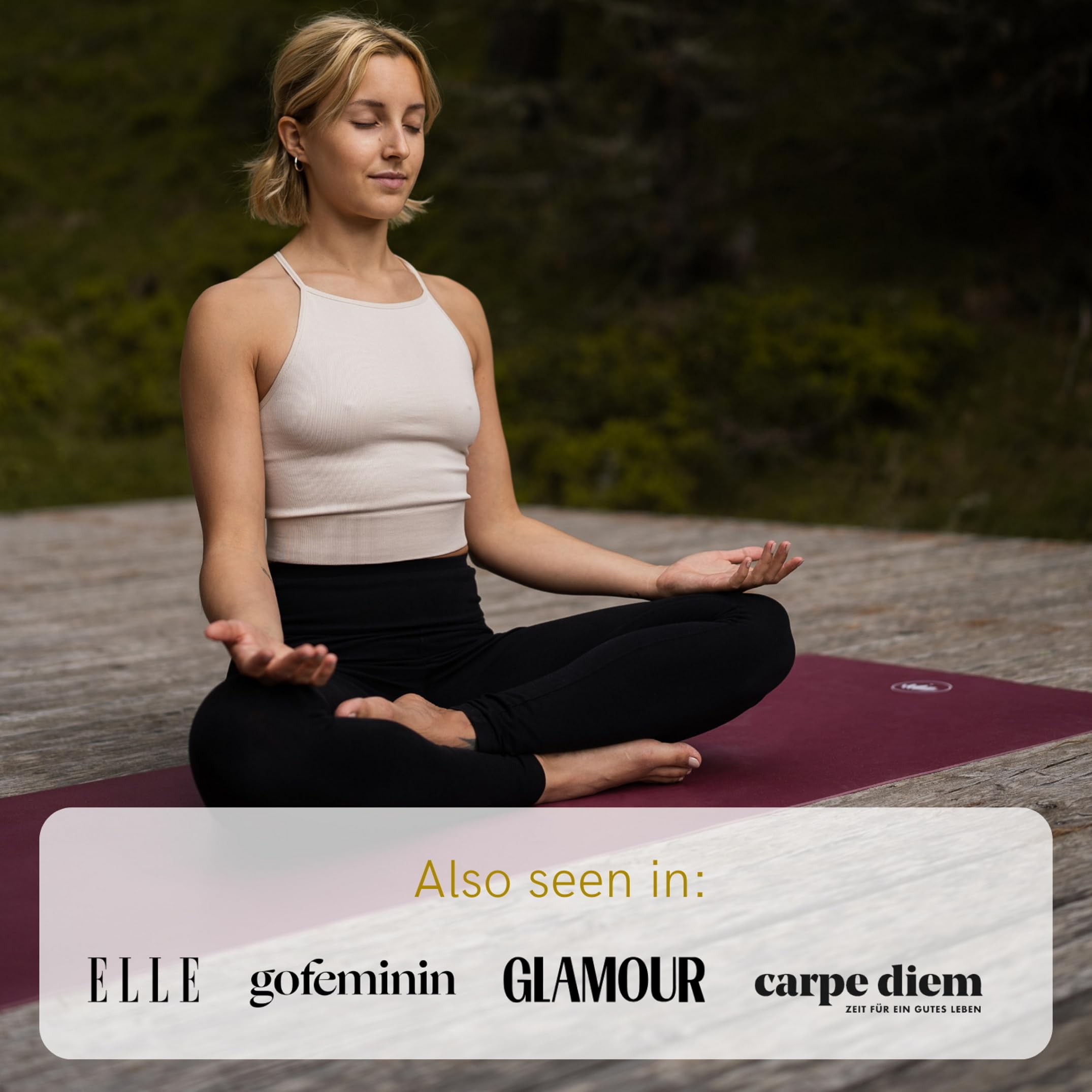 LOTUSCRAFTS Arise Yogamatte rutschfest, Made In Spain, Yoga Matte aus Naturkautschuk, 185 x 65 x 0,4 cm