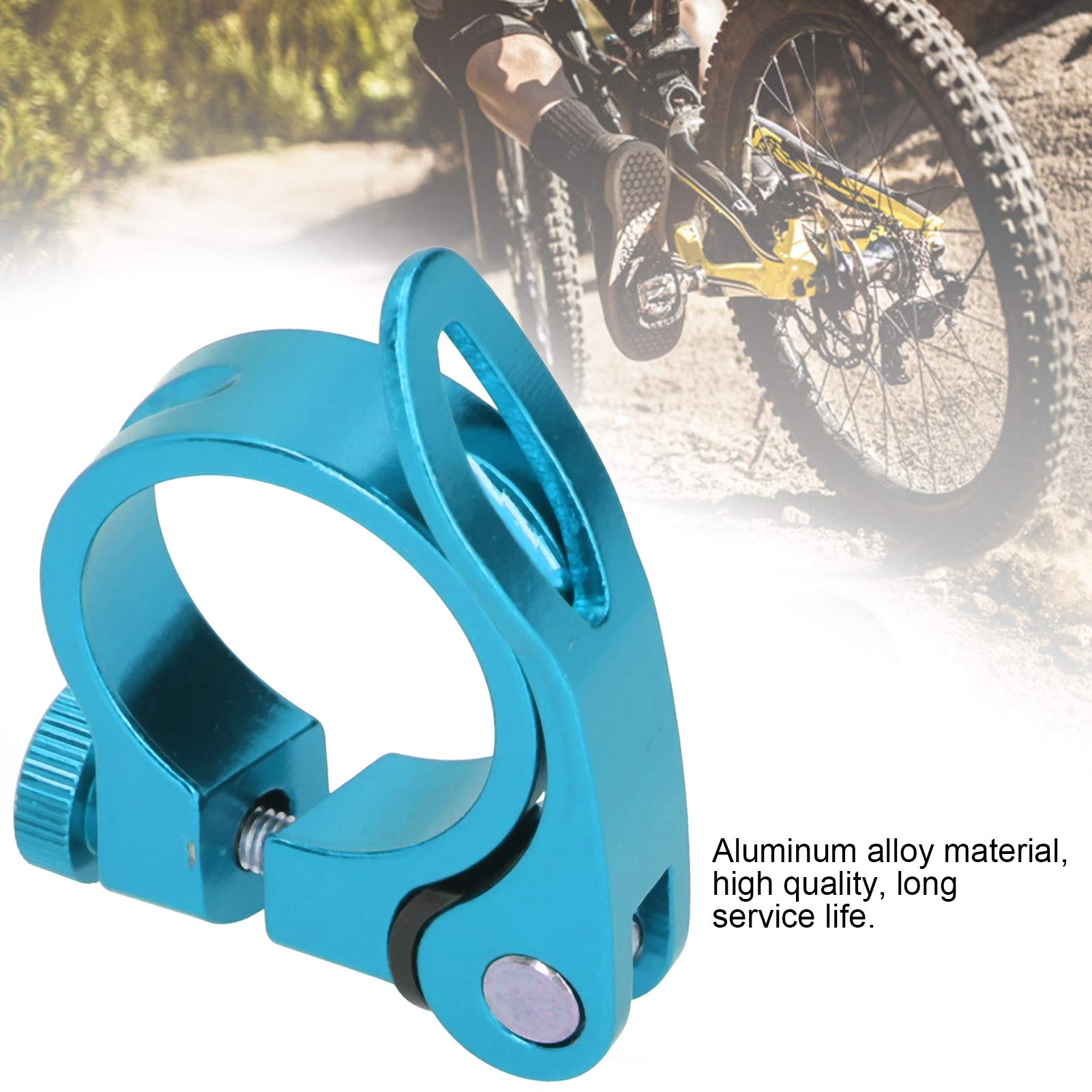 BIKING Morsetto per reggisella per Bicicletta, 2 Pezzi 35MM Morsetto per reggisella per Bici da Montagna in Lega di Alluminio da 35 mm(Rosso