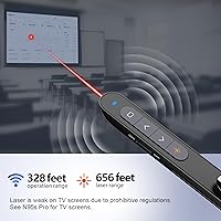 Vista 17 de Norwii N76 Clicker recargable de presentación con puntero, control remoto de presentación de largo alcance, presentador inalámbrico