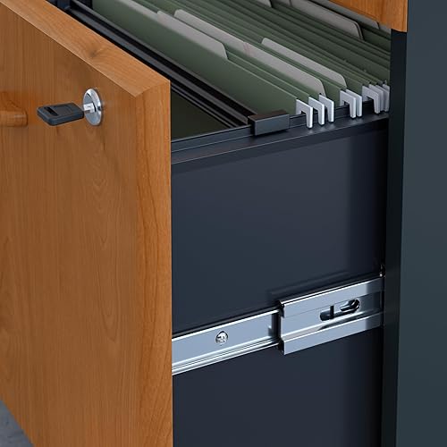 Miniatura 4 de Bush Business Furniture Escritorio Serie A de 72 W con archivador móvil, cereza natural