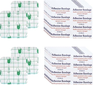 200 Pcs Waterproof Clear Spot Adhesive Square Bandages,1.5"*1.5" Individually Wrapped Small Spot Bandages for Wound Care and Hides Skin Spots Ideal for Small Incisions