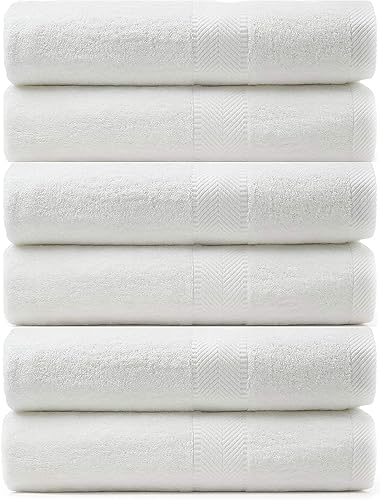 Miniatura 3 de BY LORA Toalla de mano de algodón de rizo, juego de 6, color verde azulado náutico