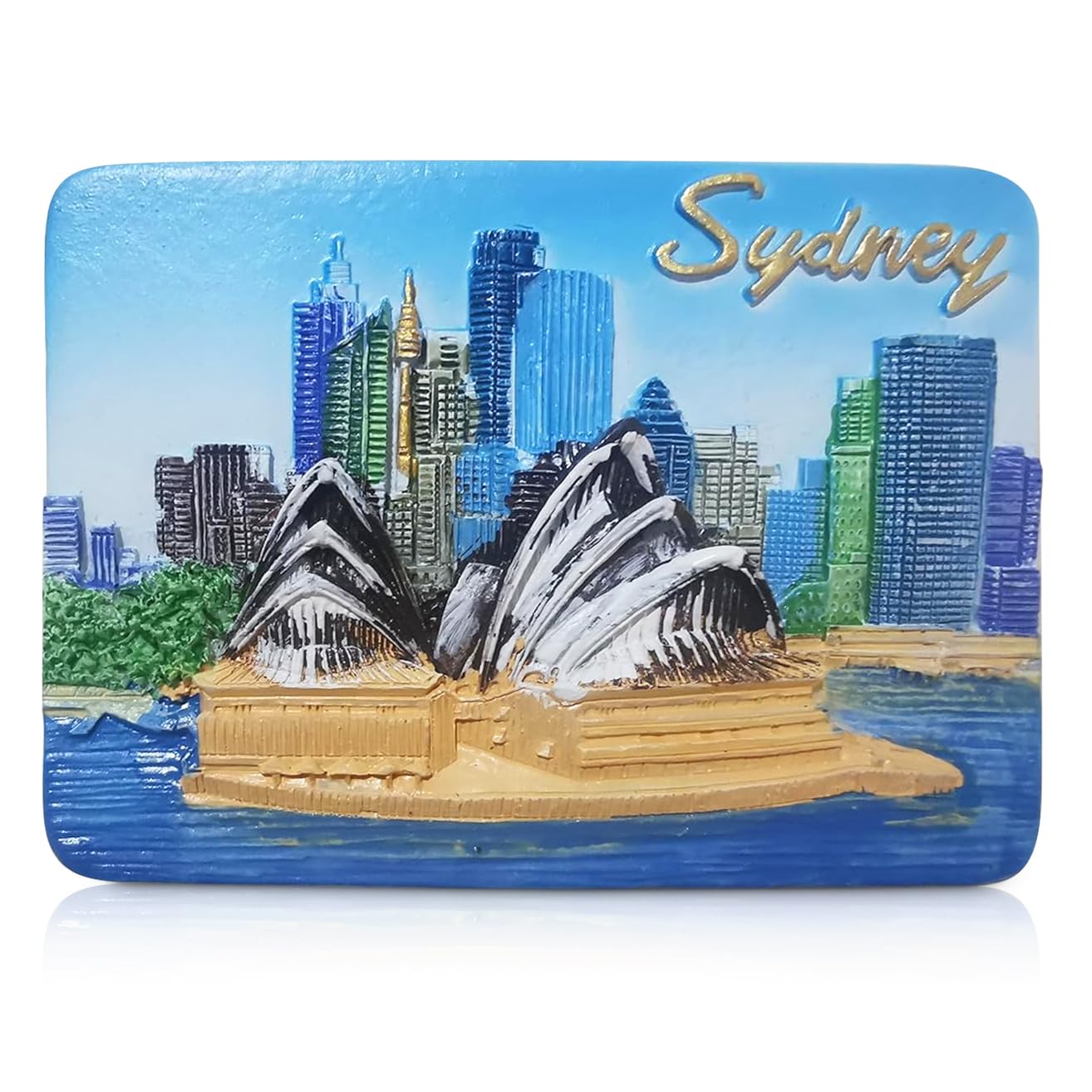 Sydney Opera House 3D Souvenir Fridge Magnet, 7 cm x 5.1 cm, Australian Landmark Collectible