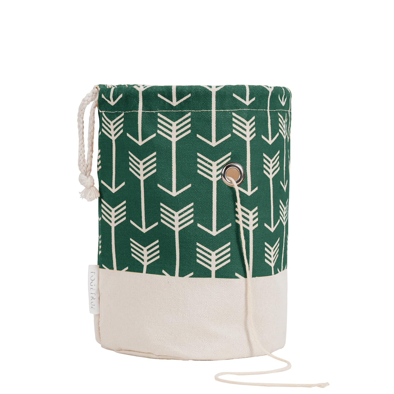 TOGETRUE Yarn Bag, Small Knitting Crochet Bag, Portable Yarn Storage Bags Organizer for Crocheting Project, Store Skein Ball, Short Knitting Needle (Green)