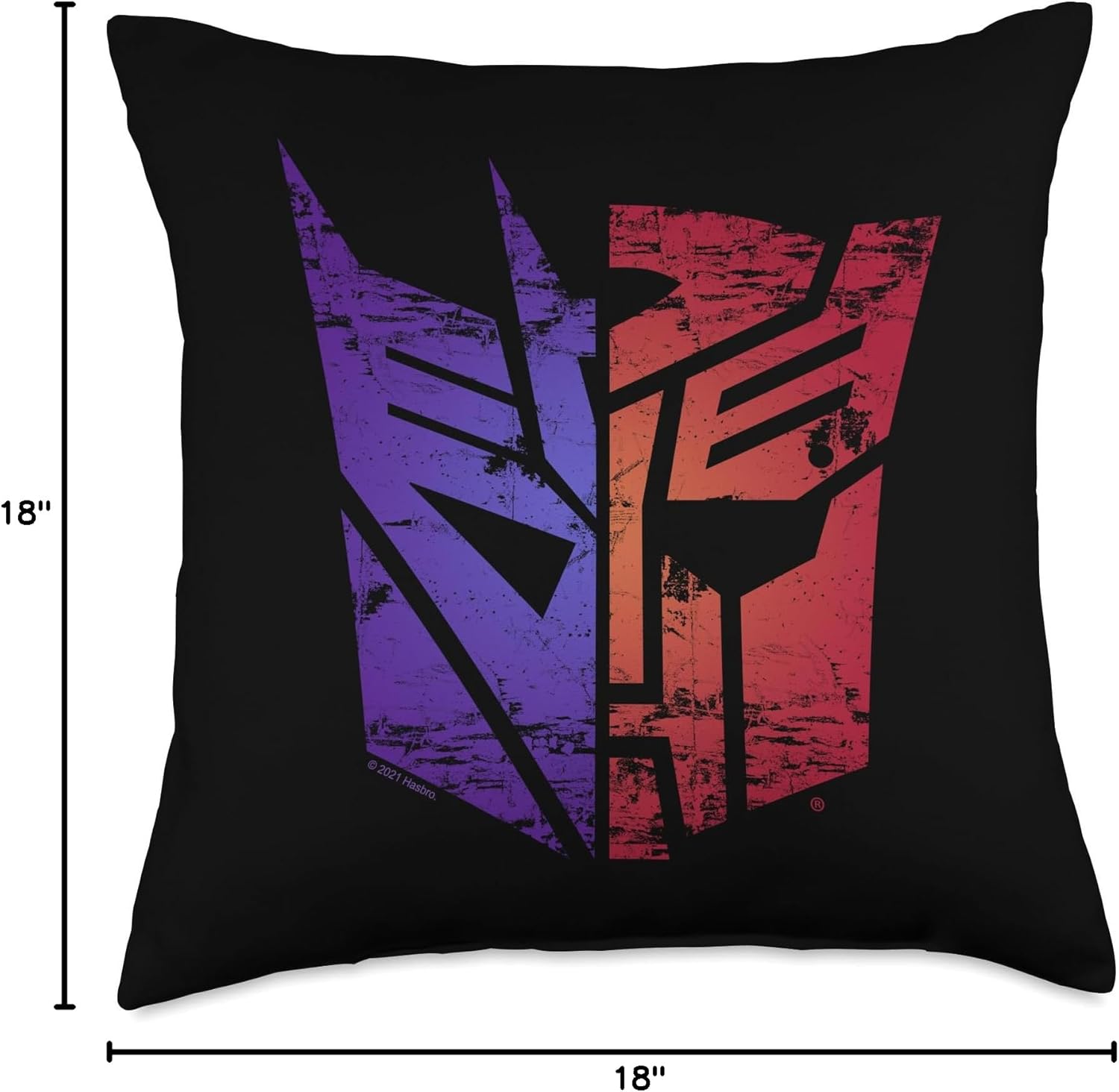 Transformers Split Logo Throw Pillow