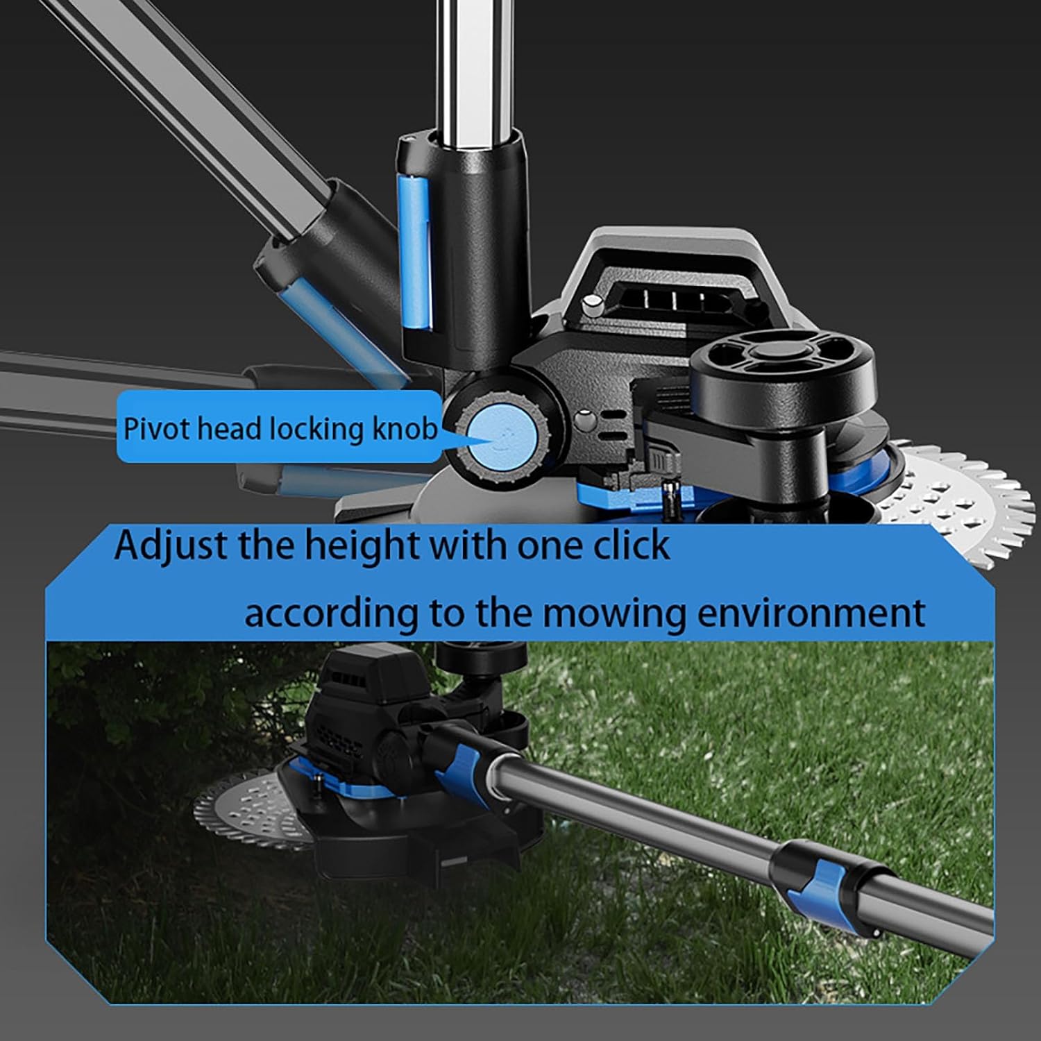Brushless Handheld Electric Lawn Mower 12 Inch Three in One Cordless,Lawn Mower, Suitable for Use in Courtyards, Lawns, and Woods，This Product Does not Include Batteries