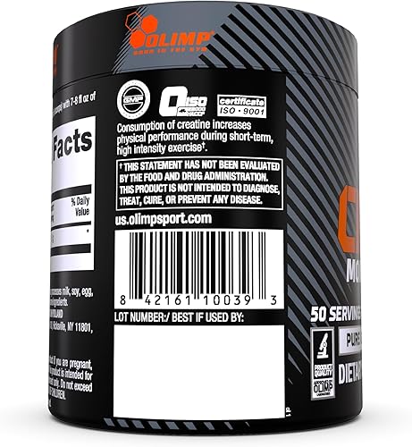 Miniatura 2 de OLIMP - Monohidrato de creatina en polvo  Fórmula micronizada de alta pureza para fuerza, resistencia y crecimiento muscular  8.82 oz (8.82 oz, 50