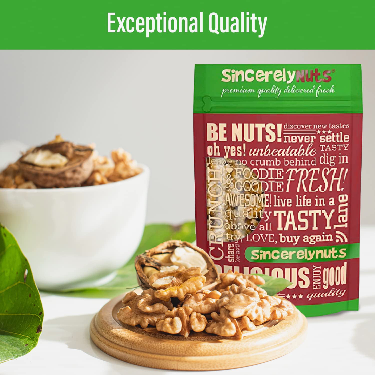 Sincerely Nuts Raw Shelled Walnuts (5lb bag) | No Shell Walnut Halves and Pieces | Easy to Eat & Cook Right Out of the Bag | Kosher & Gluten Free Superfood | Plant Based Fiber & Healthy Fats