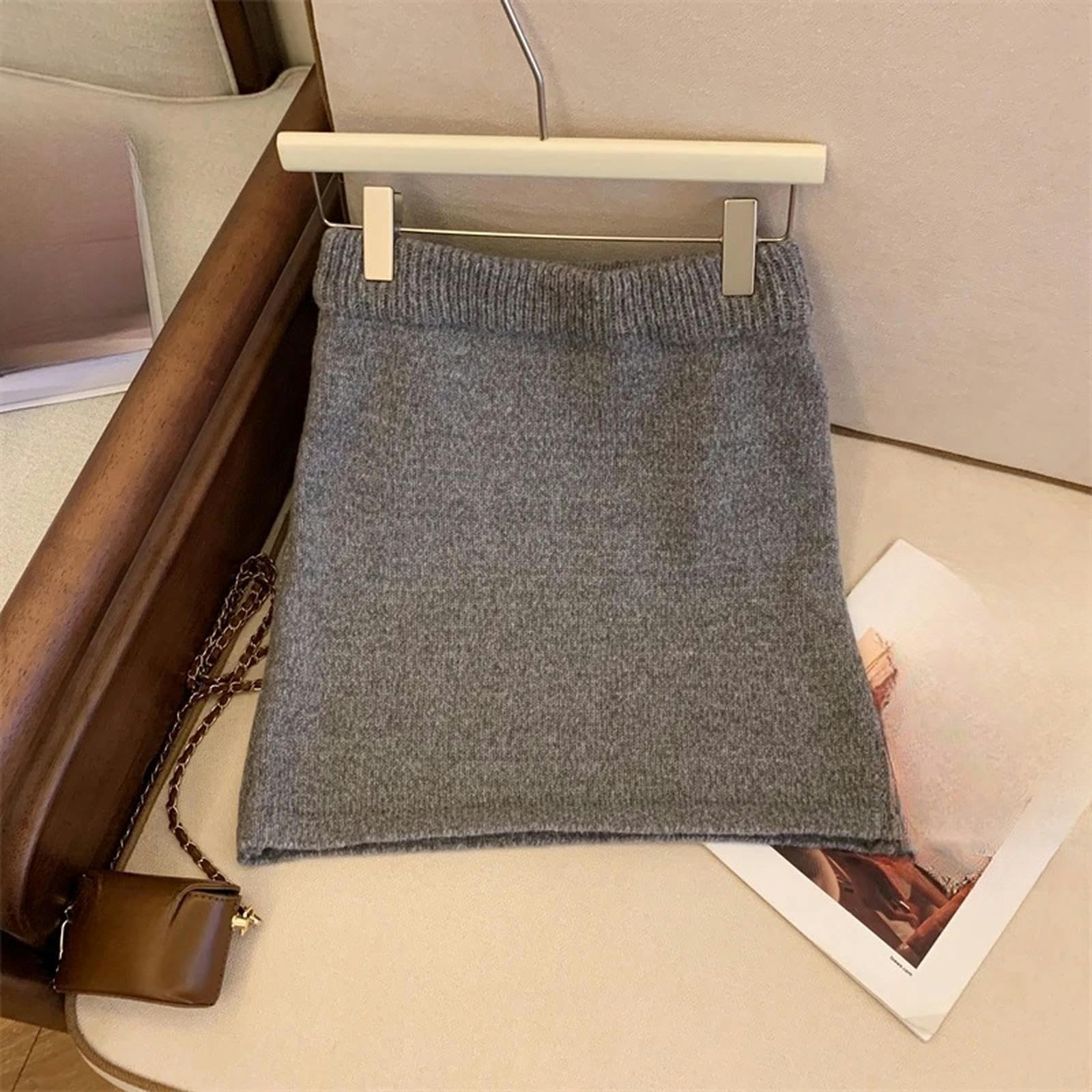 Tailleur Jupe Deux pièces Femme Pull De Couleur Solide en Deux Pièces pour Femmes Robe Élégante