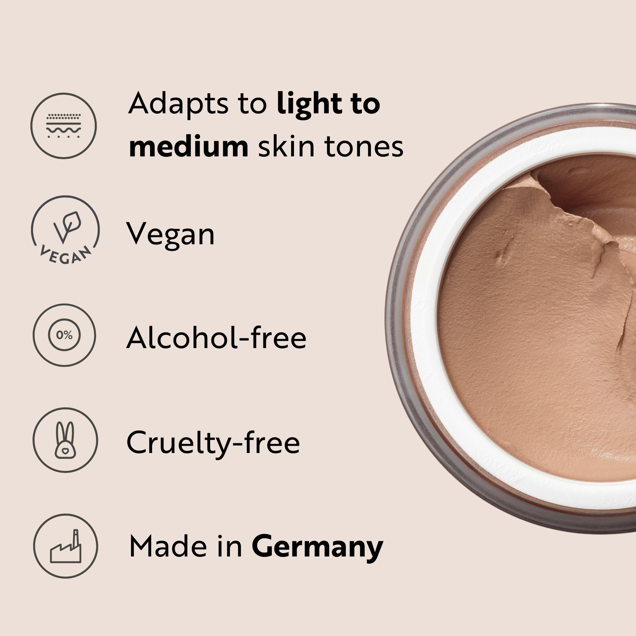 M. Asam Magic Finish Porcelain Teint LSF 30 Make-up (30 ml), mus 4 w 1: podkład, puder i korektor o optymalnym kryciu i matowym wykończeniu – dla jasnej skóry. | Pianka 4 w 1: podkład, puder i korektor o optymalnym kryciu i matowym wykończeniu, do jasnej