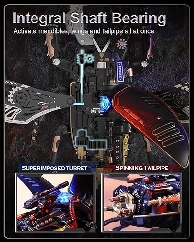 Miniatura 6 de ROKR Rompecabezas de metal 3D para adultos, modelo de insecto, juego de construcción de escarabajo explorador y escarabajo escénico, kit de regalo