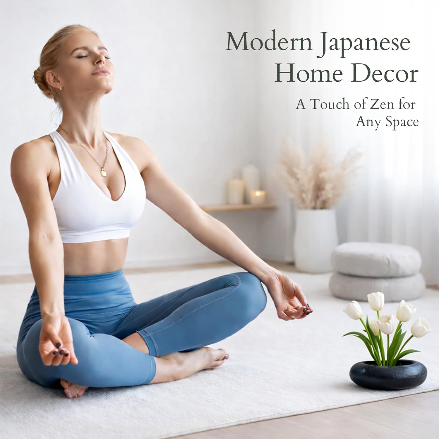 Japanese Flower Frog Vase Set – Minimalist Black Ceramic Flower Vase with Flower Frog, Modern Flower Arrangement Pot for Living Room Decor & Art Supplies, Gift Box for Flower Lover image 5