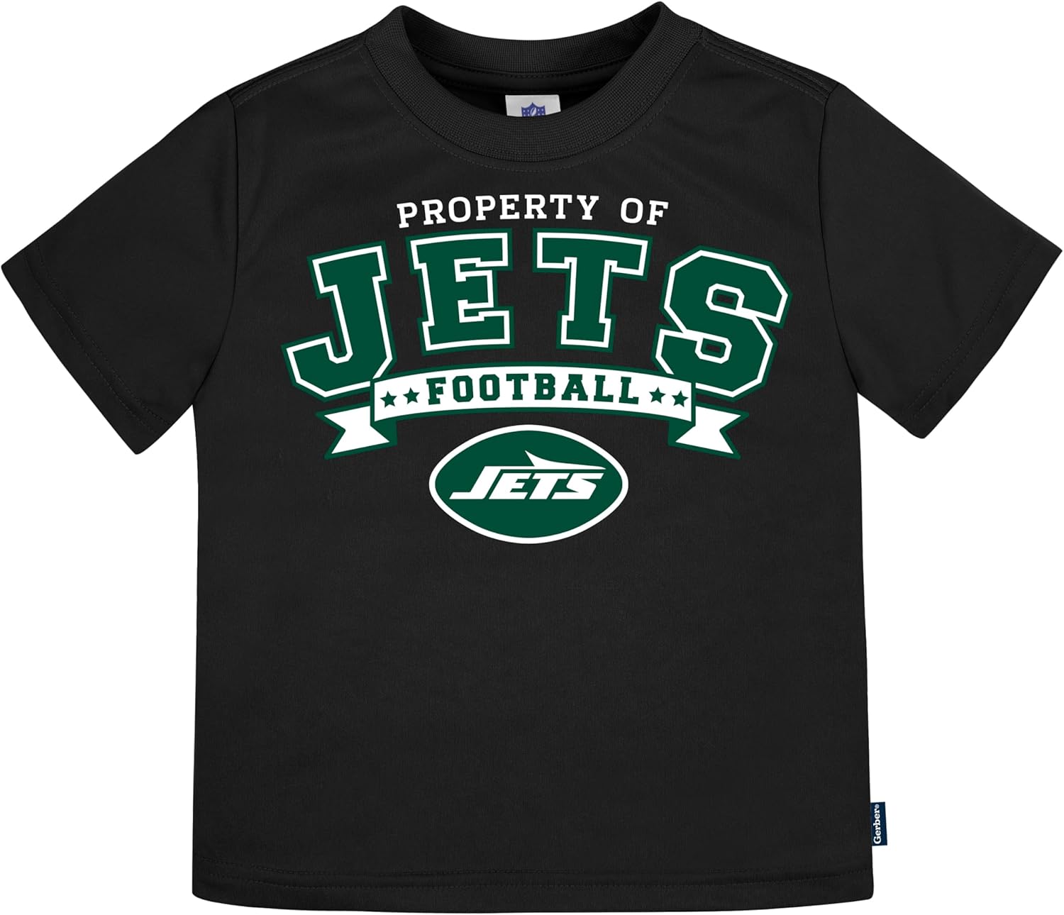 Gerber Unisex Baby NFL Short Sleeve Team Fan Tee Shirt, Pack of 3, Jets, 3T