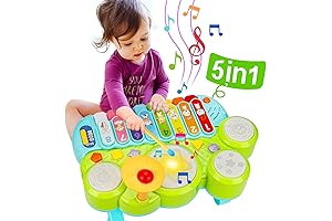 Baby Musical Toys 3 in 1 Piano Keyboard Xylophone Drum Set