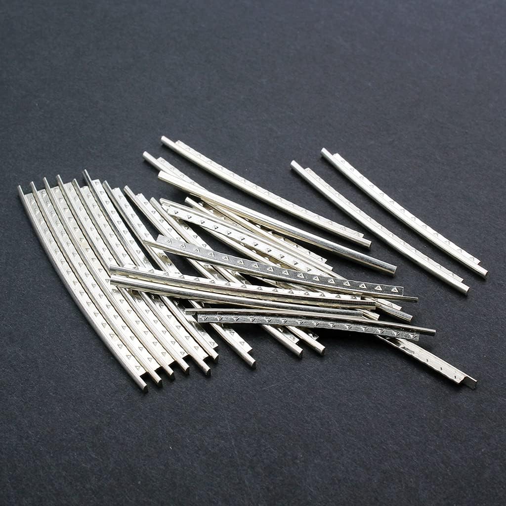 Alnicov Guitar Fretwire,20Pcs Nickel-plated Copper 2.0mm Fret Wire Set for Electric Acoustic Guitar 20 Frets Fingerboard,Sliver - Image 5