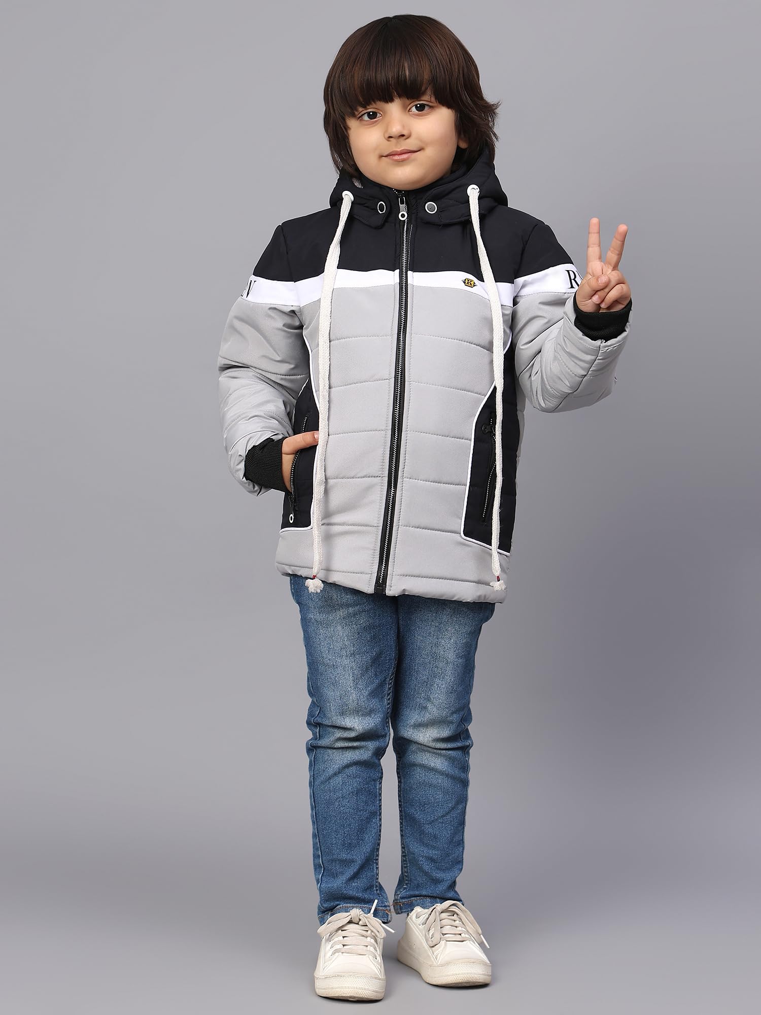 Sky Heights Boy's Parka Coat (JK Armani_Grey_5-6 Years) - Image 8 thumbnail