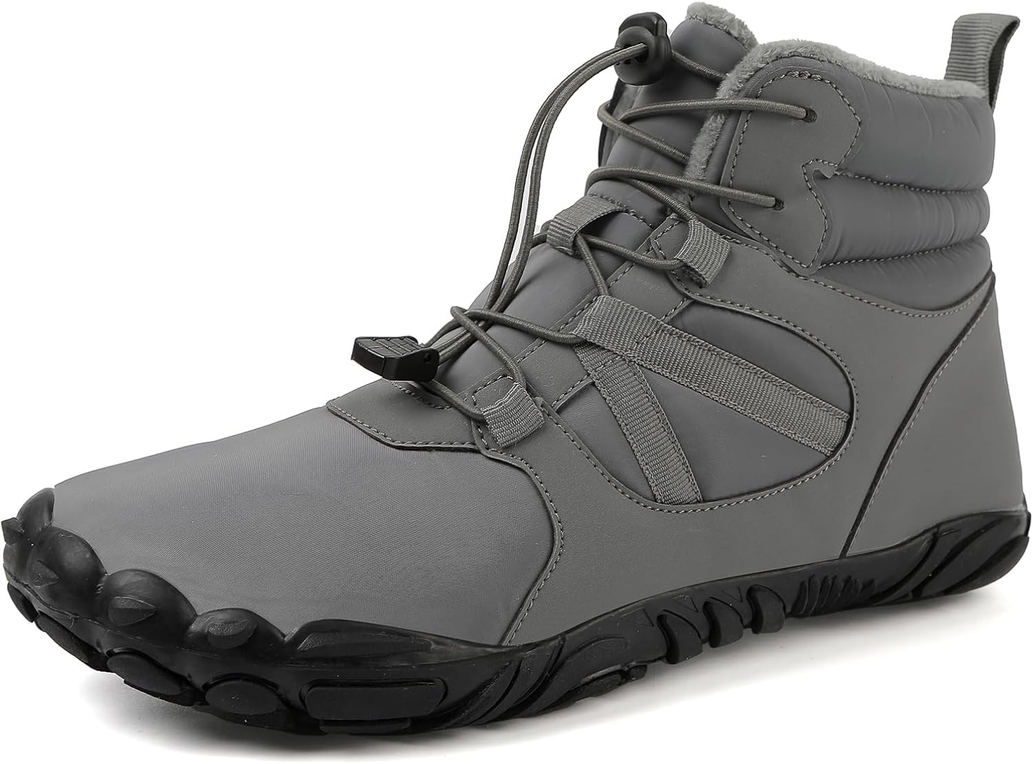 Unisex Mens Womens Barefoot Winter Hiking Snow Boots | Non-Slip Zero Drop Sole | Wide Toe Box | Warm Fur Lined