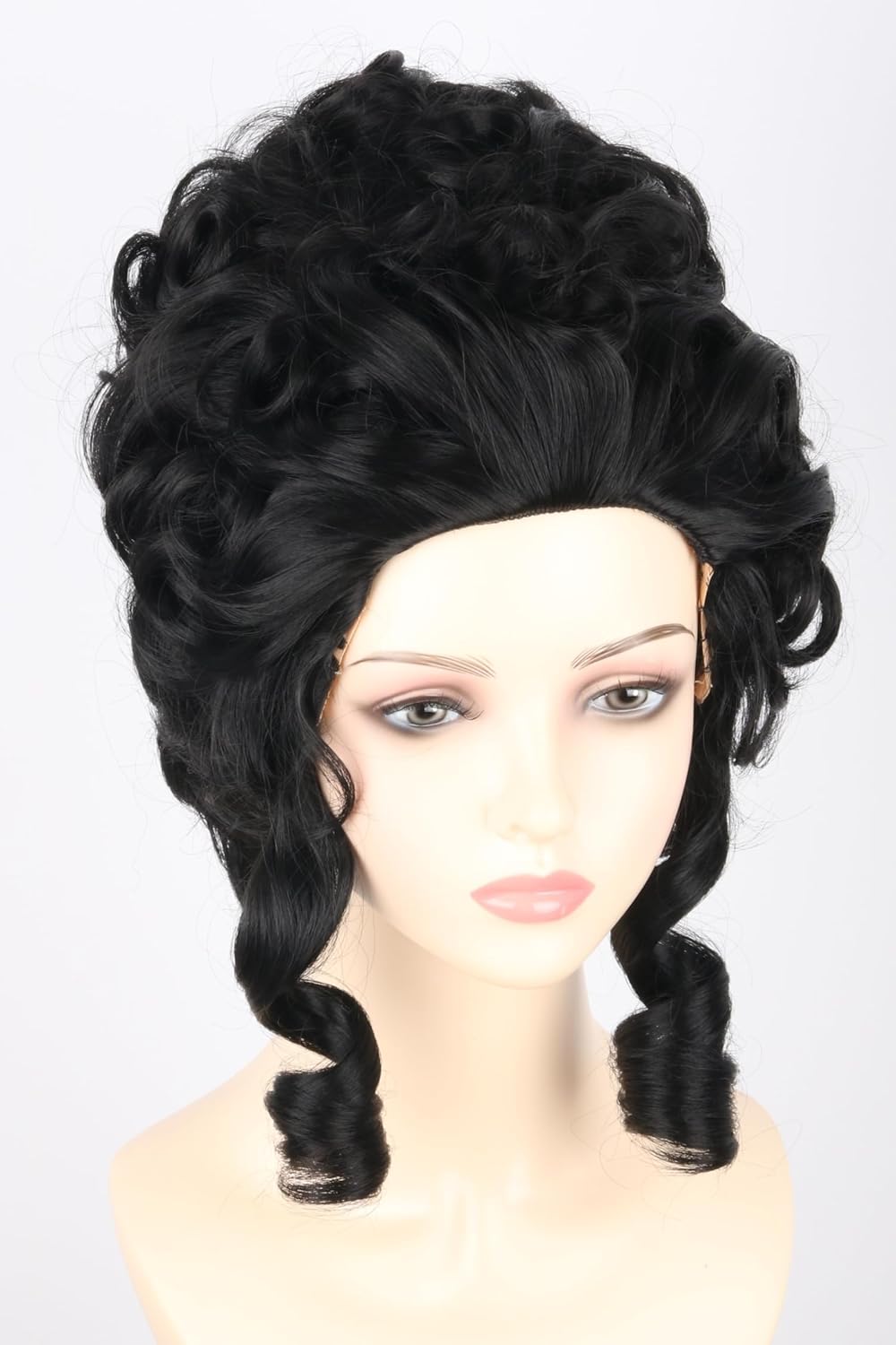 Colonial Wigs for Women Black Victorian Court Vintage Wig Baroque Fluffy Beehive Wigs Halloween Costume Party Dress Wig - Image 2