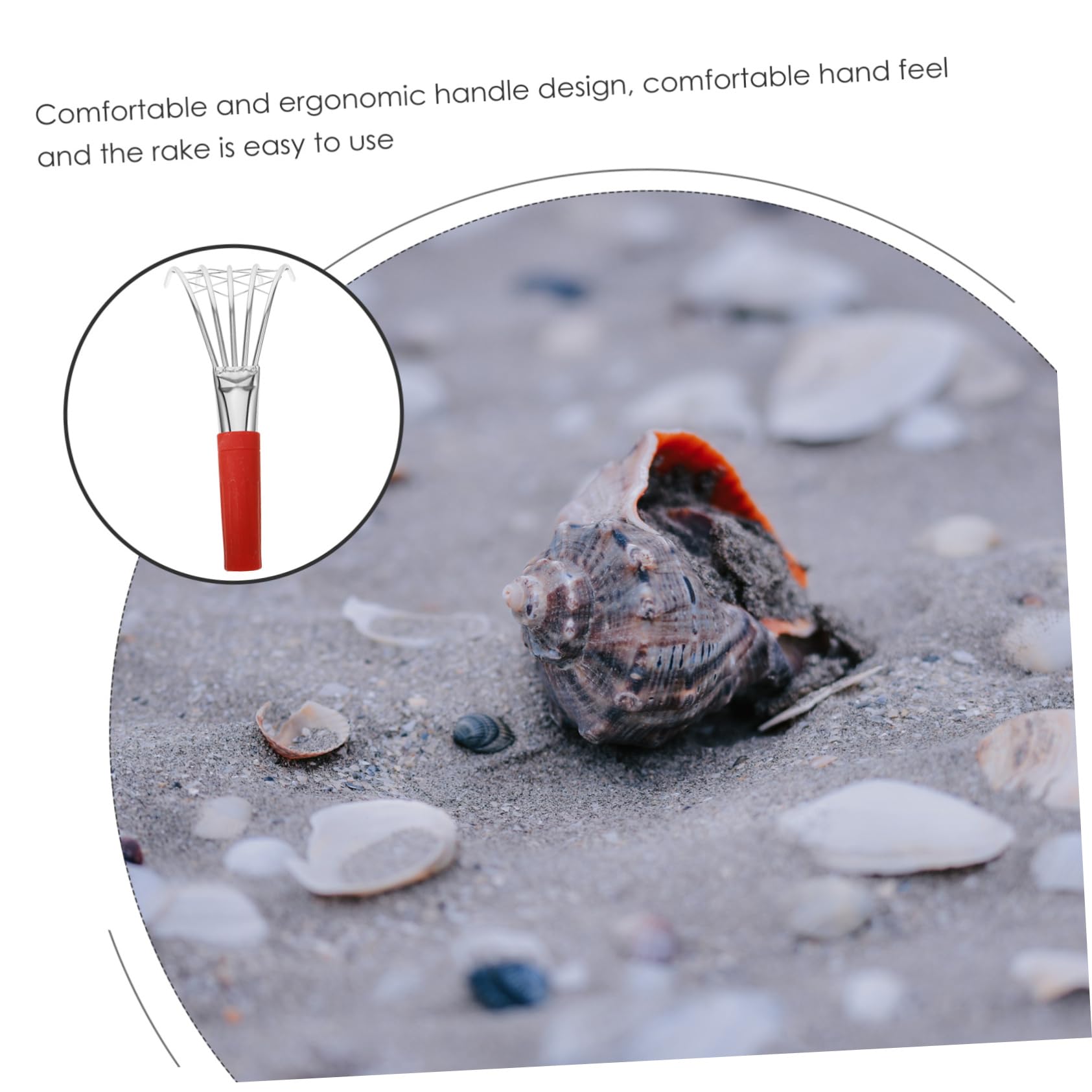 HEMOTON 3 Stück Handrechen für Muschelsuche Claw Rake mit Rutschfestem Werkzeug zum Graben von Muscheln und Meeresfrüchten Am Strand Robust Handhaben