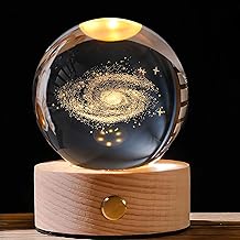 3D Solar System Crystal Ball, 3D Solar System Crystal Ball with LED Base Lamp 3D Crystal Ball with Solar System