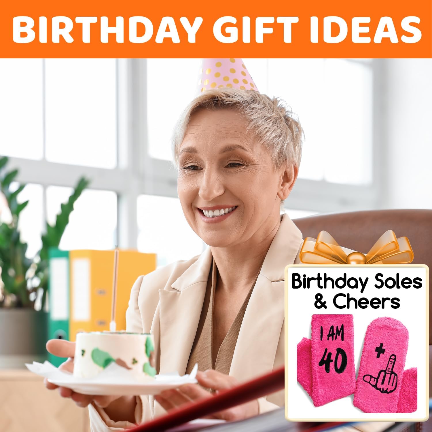 HAPPYPOP Birthday Gifts for Women - Bday Gift Idea Female, Fuzzy Sock for Women in Their 40s - Image 3