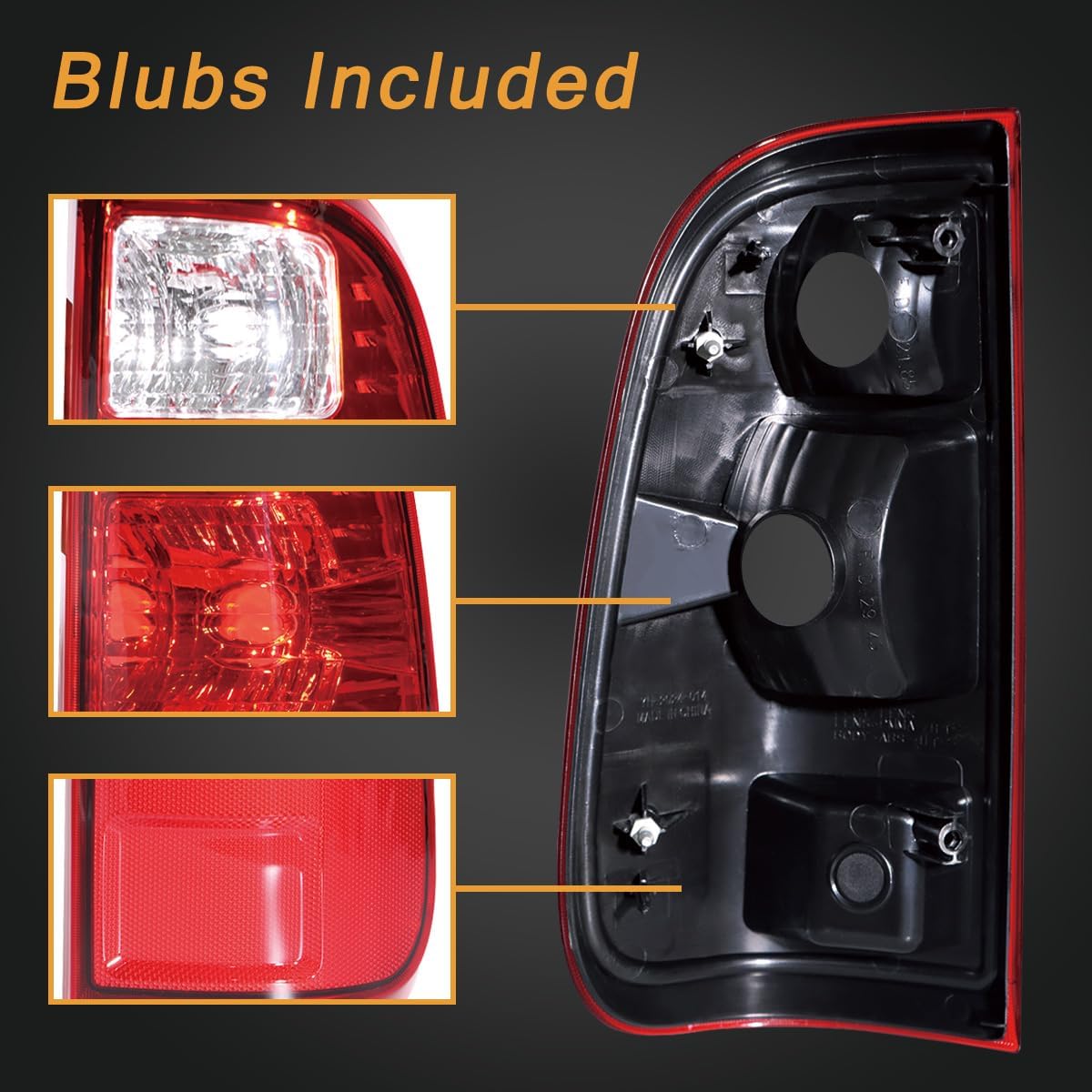 Tail Light Assembly Compatible With 2008-2016 F150 Tail Lights,Left Driver&Right Passenger Rear Brake Lamp Taillight Assembly