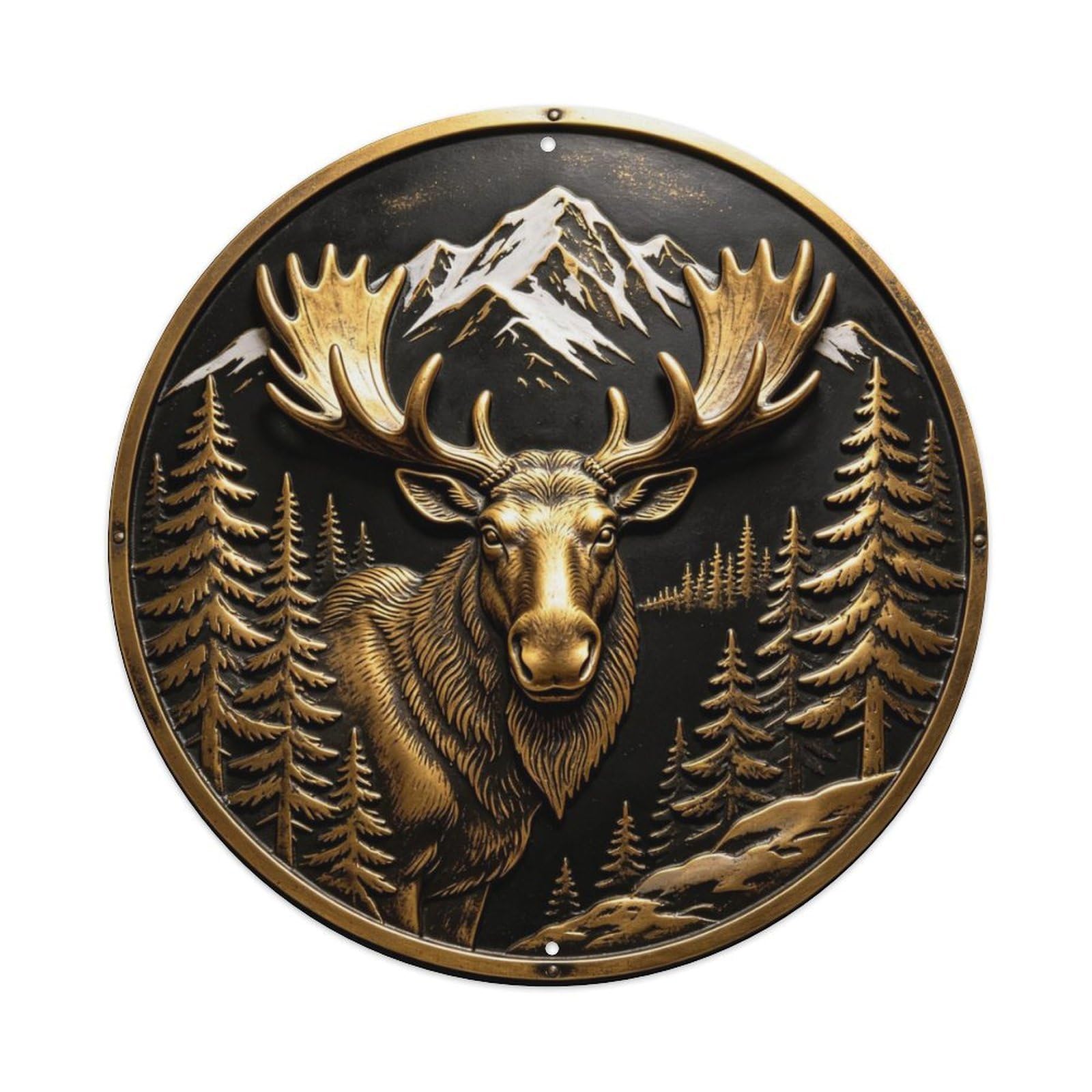 Wild Moose Mountain Metal Tin Sign Plaque