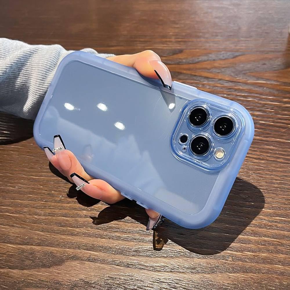 Coque silicone transparente iPhone XR bleu antichoc