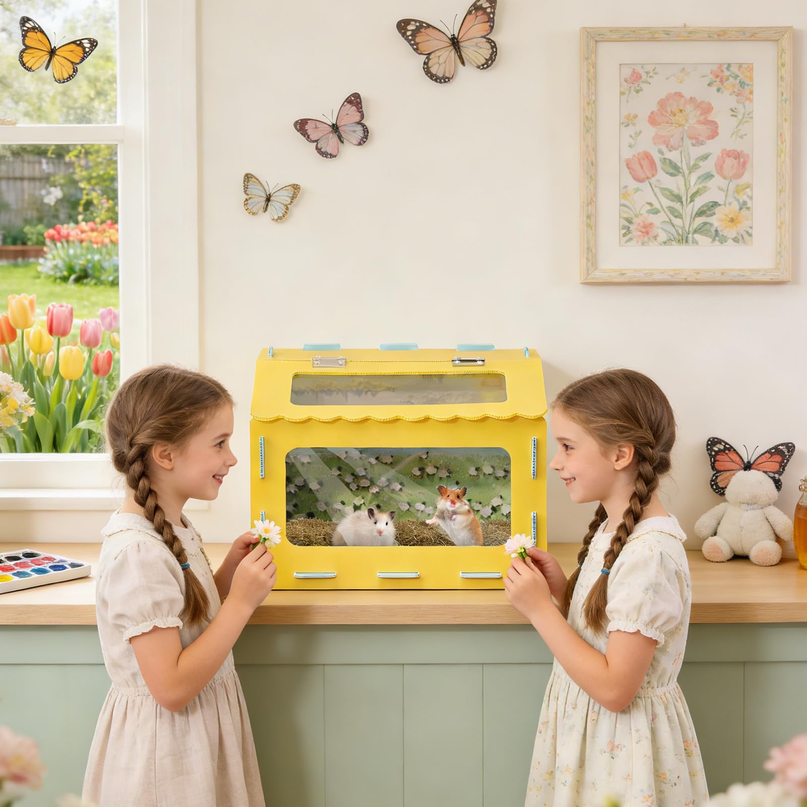 Terrarium Dla Gadów Con Scollo A Girocollo E Disegno Di Animali