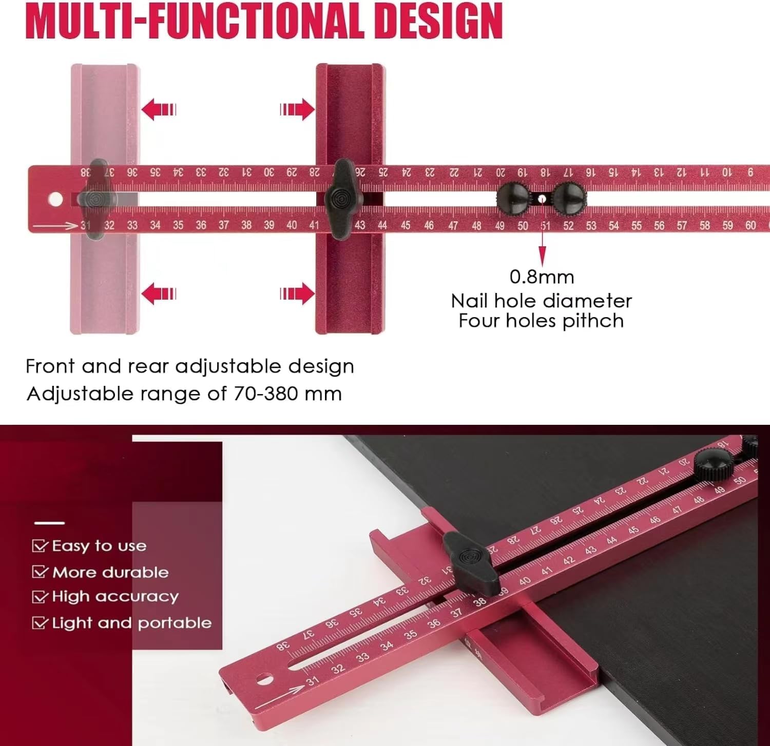 4 in 1 Router Milling Groove Bracket Advantages, 2025 New Cabinet Hardware Jig, Milling Flip Board, Cabinet Hardware Doweling Template Jig,Router Circle Cutting Jig,2pcs(extended version)