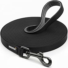 Rudelkönig Recall Lead with Handle Padding - 5 m / 10 m / 15 m / 20 m - Robust and Weatherproof Training Lead for Successful Dog Training