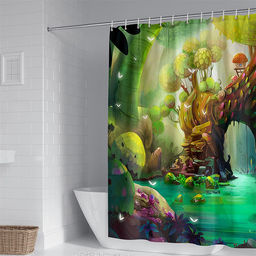 Duschvorhang 90x180cm Baum Des Lebens – Schnell Trocknend, Waschbar, Inkl. 12 Haken Für Badewanne & Dusche
