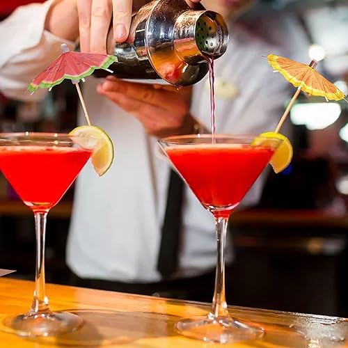 Miniatura 7 de 20 piezas de palillos de cóctel de papel para bebidas, pequeños paraguas, brochetas de Navidad, palillos de dientes elegantes para aperitivos,