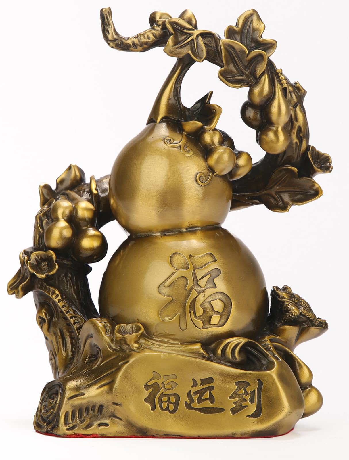 Chinese Good Luck Wu Lou Gourd Statue Home Decor Feng Shui Figurine