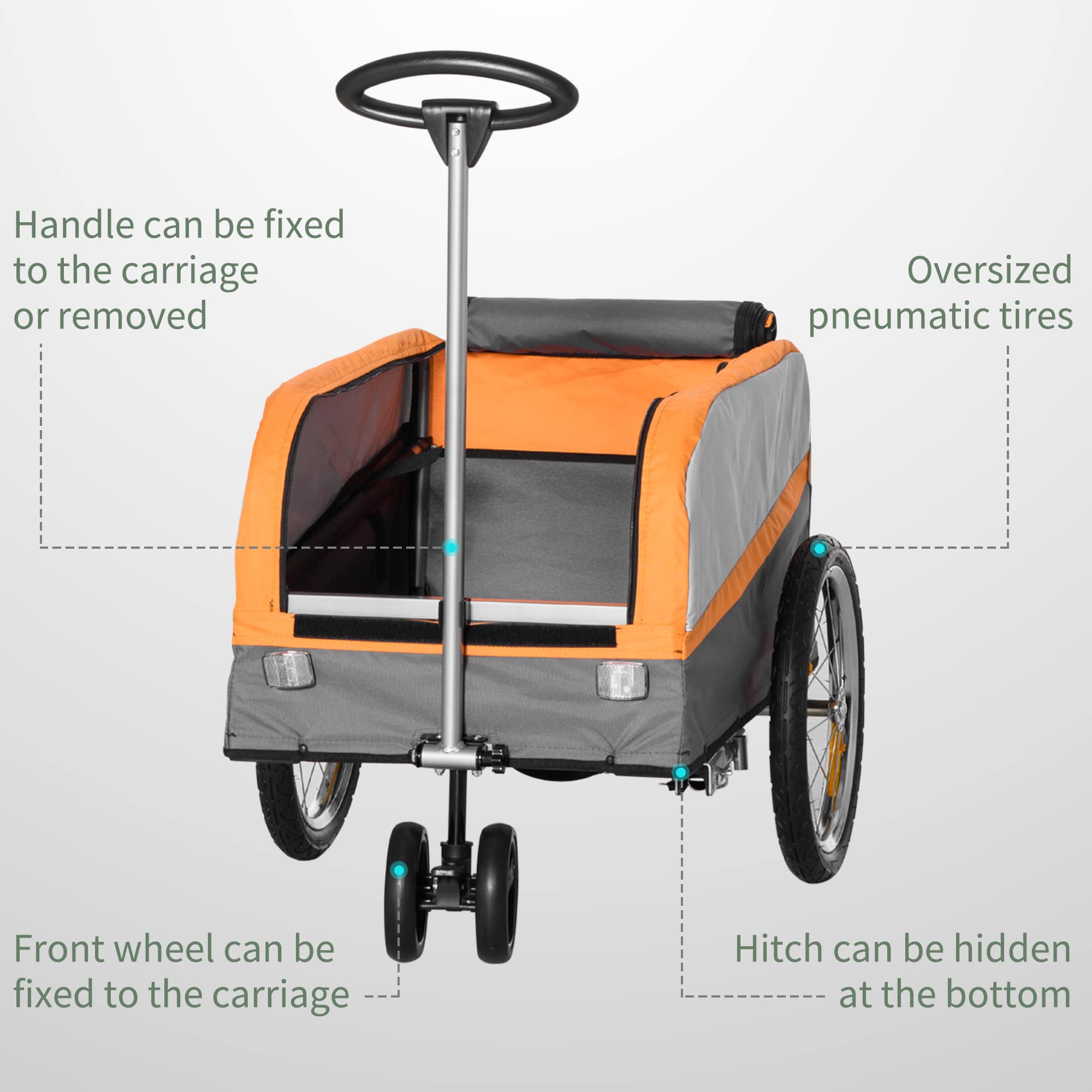 Aosom Wagon Trailer Bike Trailer Cargo Buy Bicycle Cart Wagon