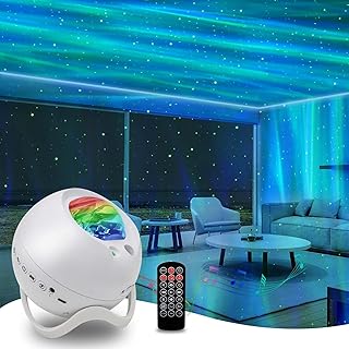 Star Projector,Northern Lights Projector,with Bluetooth Speaker, White Noise, Remote Control,Night Light,for Game Room, Adults,