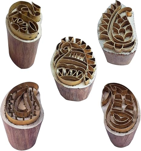 Miniatura 10 de Royal Kraft BHtag0052 - Sellos de madera de latón de búho (juego de 5) para impresión de bloques en arcilla, cerámica, tela