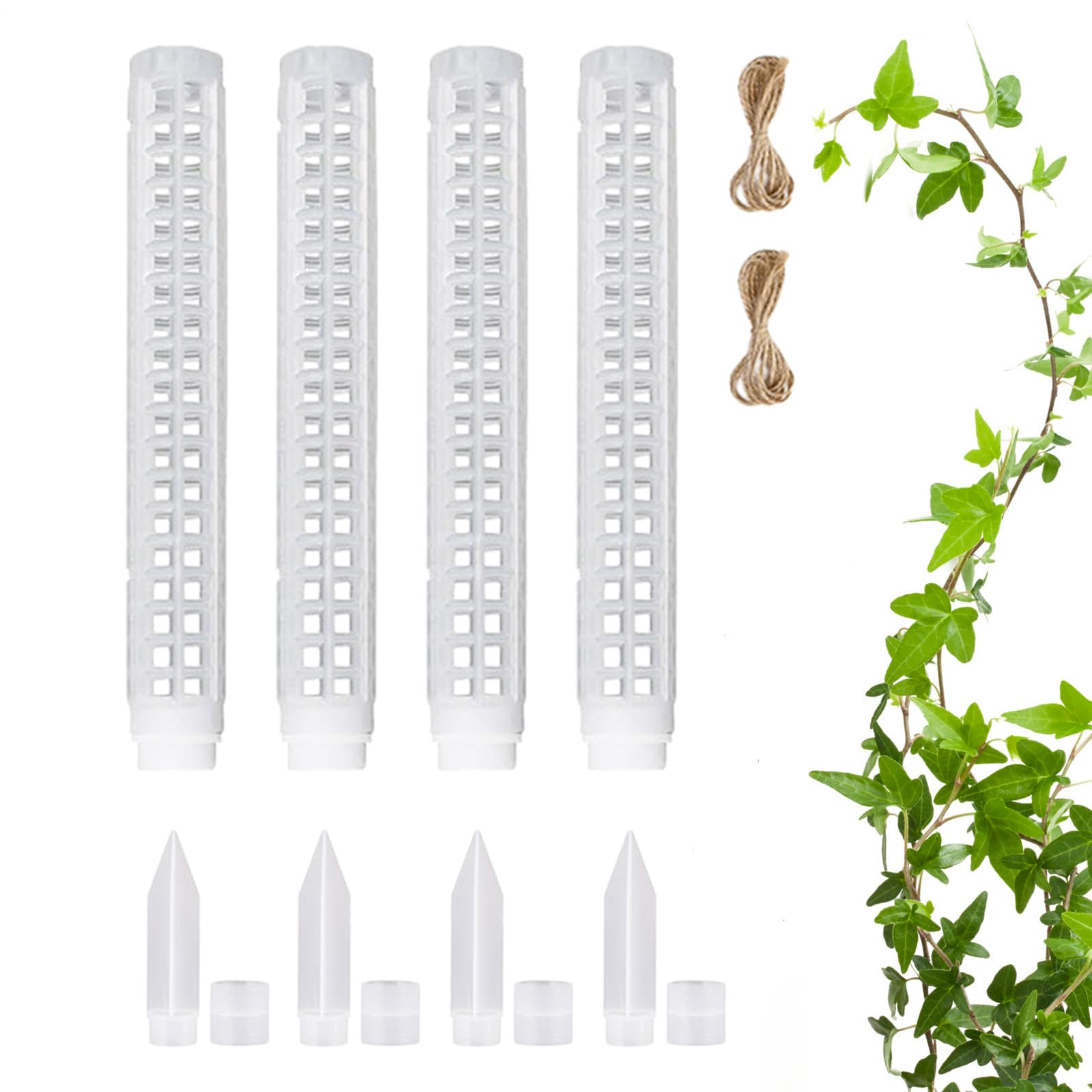 Moosstangen 64 Cm Stapelbare Stange | Mesh-Design Indoor Pflanzenstäbe Für Tomatenranken Und Kletterpflanzen In Garten, , Pflanzkübel
