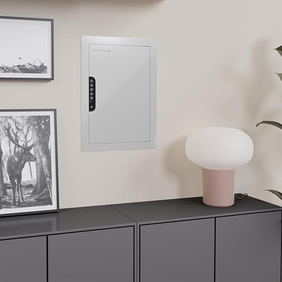 Sanctuary In-Wall Vault with Electronic Lock, Matte White
