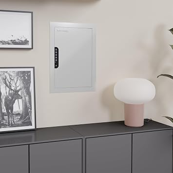 Sanctuary In-Wall Vault with Electronic Lock, Matte White