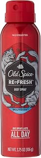 Old Spice Wild Collection Re-Fresh Deodorant Body Spray, Wolfthorn 3.75 oz (Pack of 2)