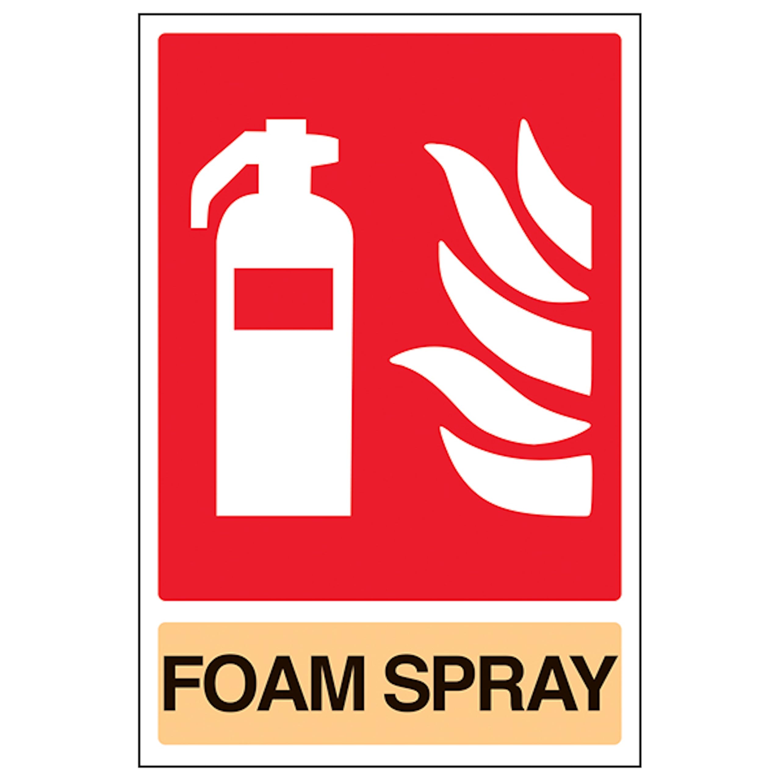 V Safety General Foam Spray Fire Extinguisher 200 x 300mm - 3mm Aluminium Composite Safety Sign