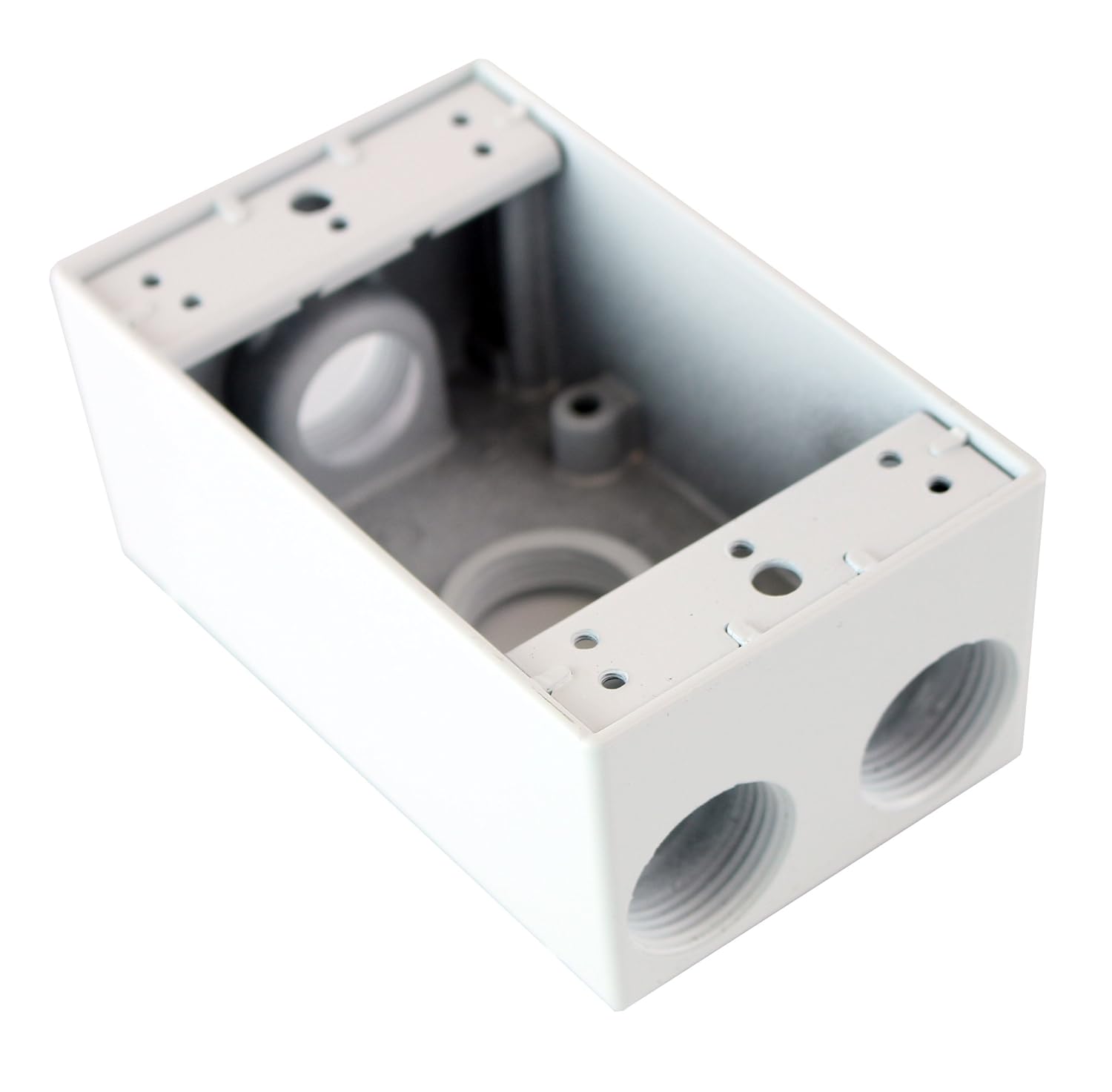 Pass & Seymour WPB34-W Weatherproof Electrical Box, (4) 3/4" Holes, White