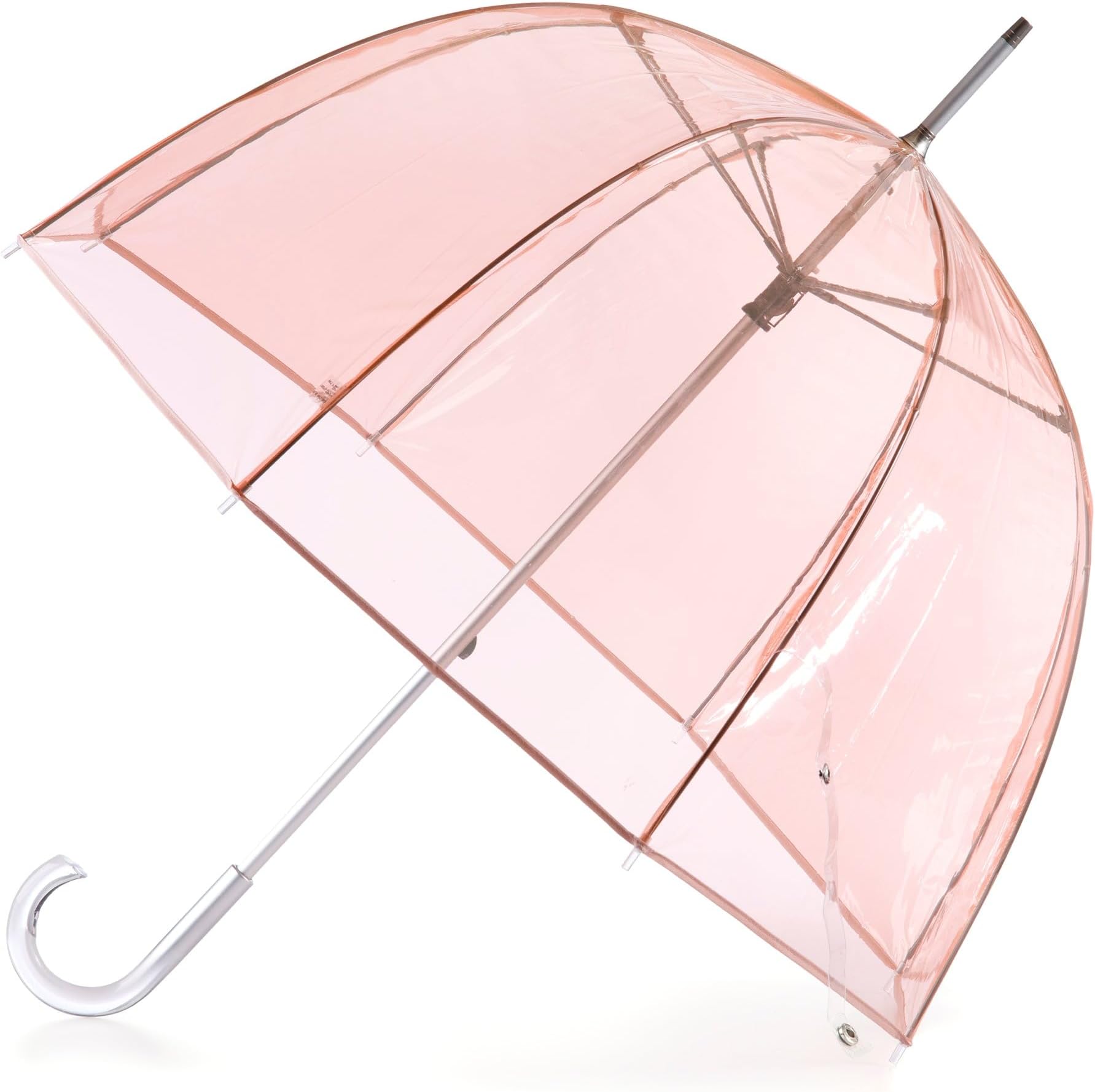 totes Adult Clear Bubble Umbrella with Dome Canopy and Lightweight Wind and Rain Protection, Sunset Pink, Adult - 51" Canopy, Adults - 51" Canopy, Clear Bubble Umbrella with Dome Canopy, Lightweight