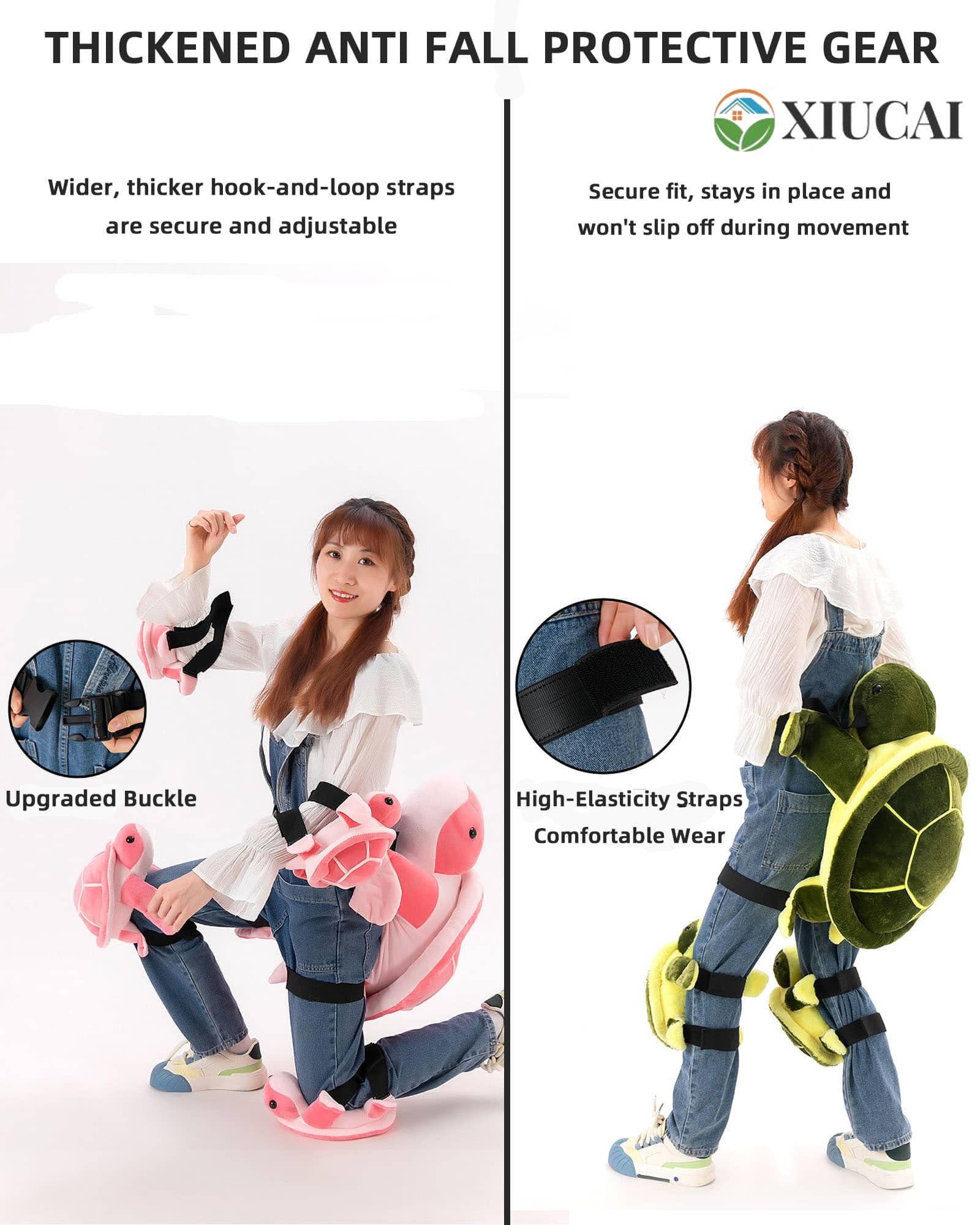 Schnee Schutzausrüstung Set, 3-Teilige Knieschoner Ellbogen Plüsch Hüftprotektor, Stoßdämpfung Zubehör für Ski Snowboard Schlittschuh, Jugend Anfänger,I,M 30~50kg