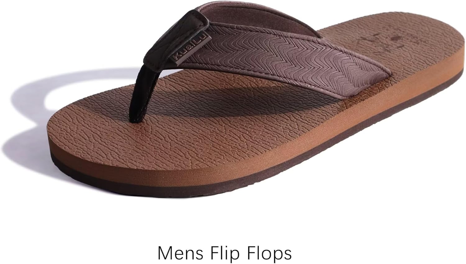 KuaiLu Men's Flip Flops Arch Support Summer Beach Pool Water Thong Sandals Waterproof Rubber Walking Shoes - Image 7