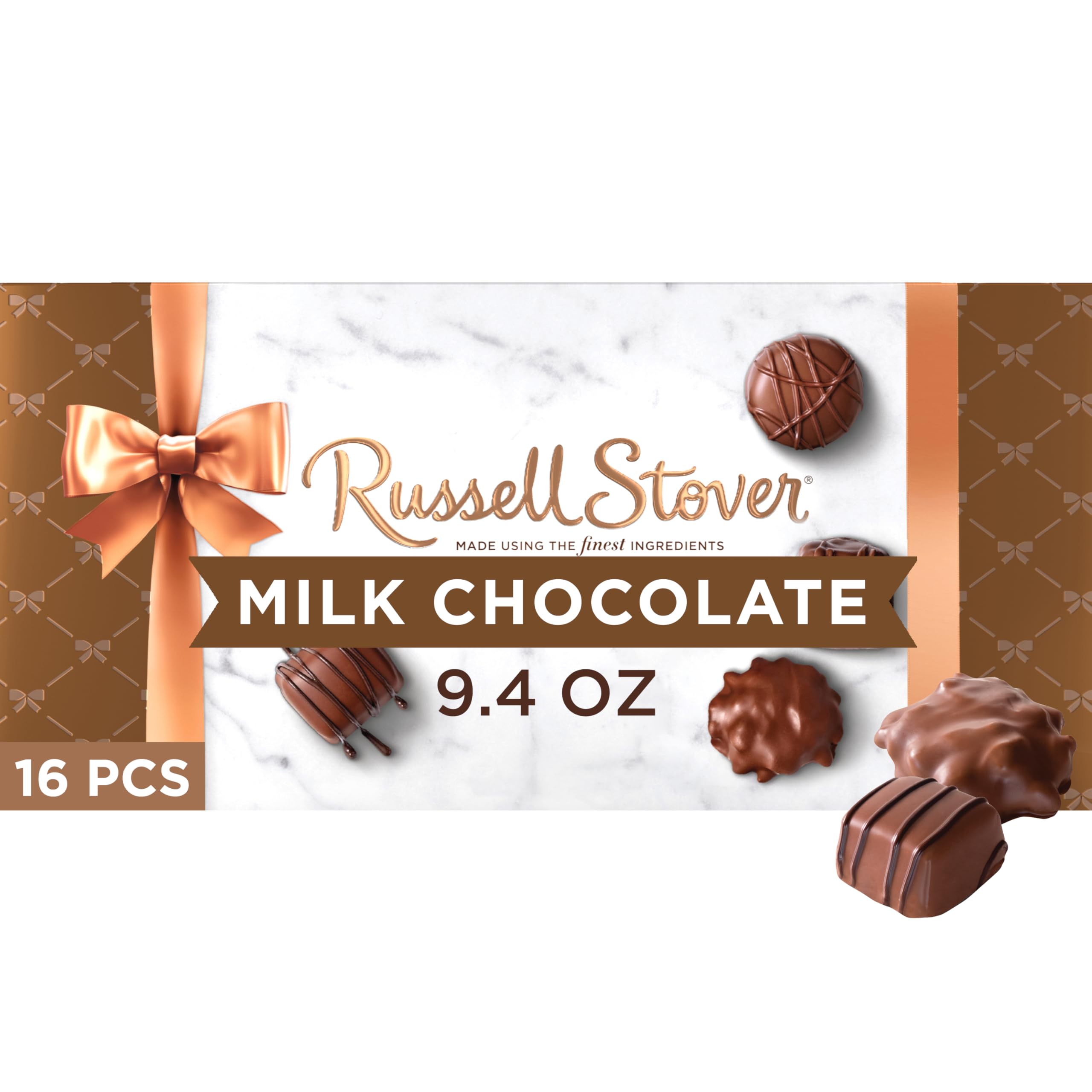 Russell Stover, Milk Chocolate Assortment, Chocolate Gift Box, 9.4 Ounce